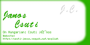 janos csuti business card